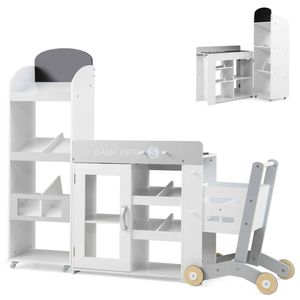 Costway Grocery Store Playset Pretend Supermarket Checkout Stand Gift