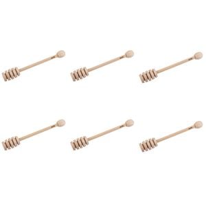 6PK Appetito Wood Honey Dipper Home Kitchen Server