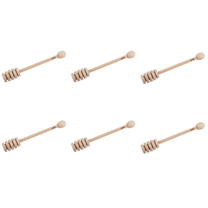 6PK Appetito Wood Honey Dipper Home Kitchen Server