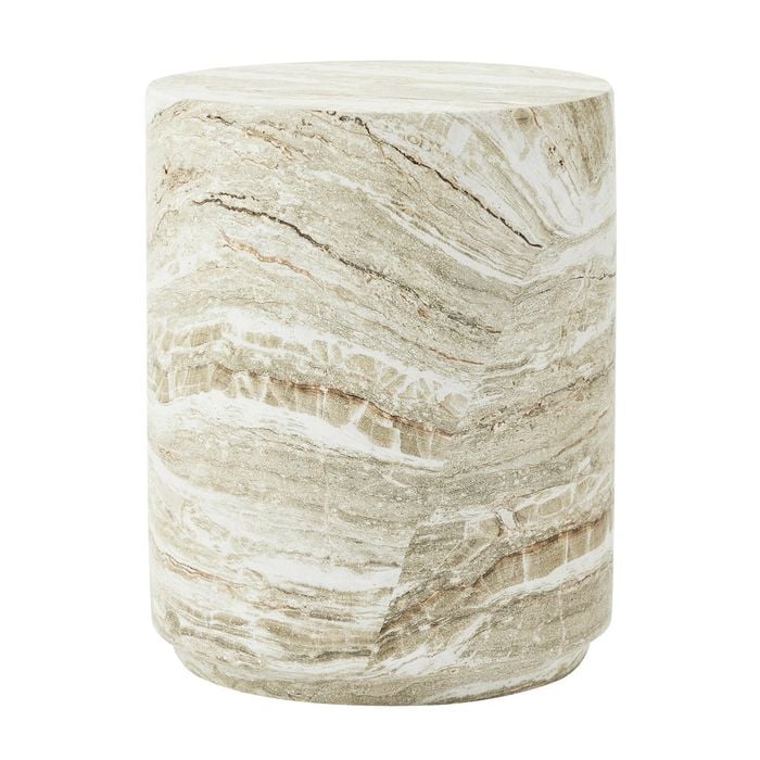 Cooper & Co. Astrid 46cm MgO Side Table Green Marble Look