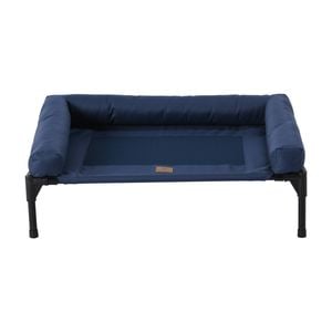 Charlie's Elevated Trampoline Bolster Sofa Dog Bed Blue Medium