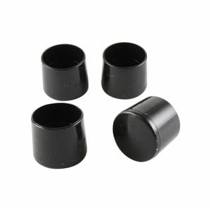 Surface Gard 19mm Black Round Plastic External Chair Tip - 4 Pack