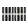 4pk Cdsi Lunasoft Tufted Stripe Bathmat Recycled Cotton Charcoal Grey 50x80cm
