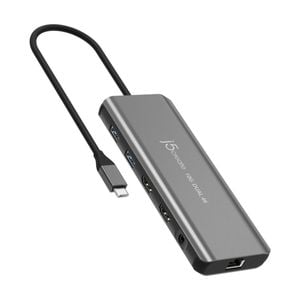 J5create 6 Port Pd Usb-c Dual 4k Hdmi Mini Dock W/ Gigabit Ethernet 10gbps 100w