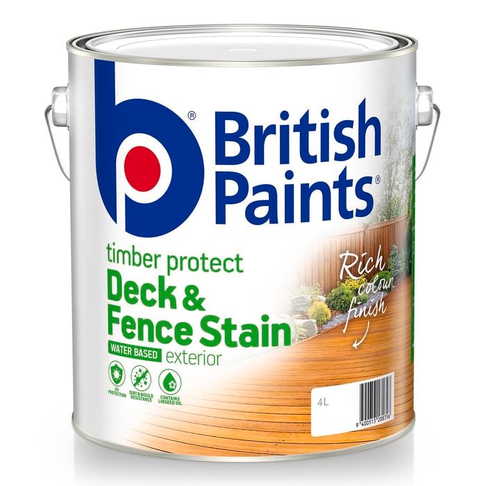 British Paints 4L Dark Brown Water Based Deck And Fence Stain