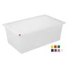 Hygiplas Click Polypropylene 1/1 Gn Container With Lid And 7 Colour Clips 200mm 25.6 ltr 2 Pack Storage Gastronorm Tray Fz088