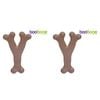2x Paws & Claws BooBone Large Wishbone Chew Toy - Assorted Flavour