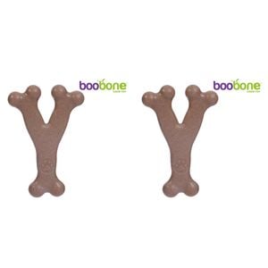 2x Paws & Claws BooBone Large Wishbone Chew Toy - Assorted Flavour