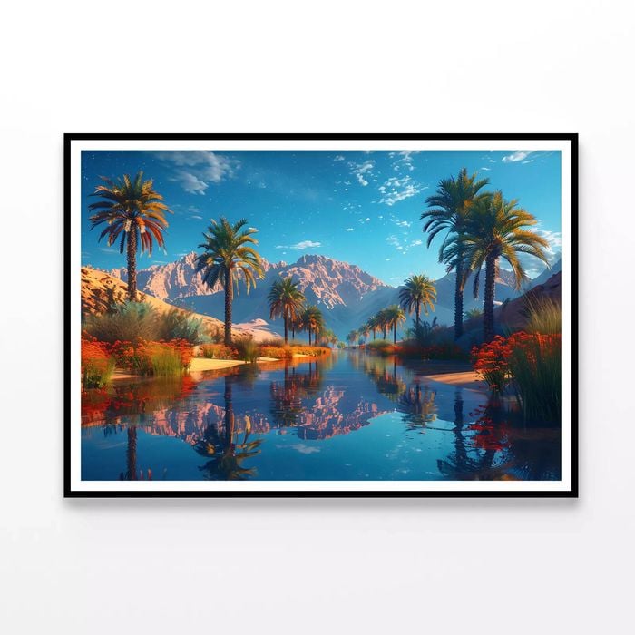 Sunset on the Lake & Mountains  Print 100% Australian Made 90x60cm  (Poster)