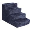 Yes4pets 4 Steps Plush Pet Dog Cat Puppy Stairs Washable Cover Ramp Ladder