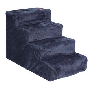 Yes4pets 4 Steps Plush Pet Dog Cat Puppy Stairs Washable Cover Ramp Ladder