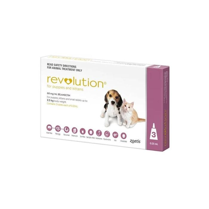 Revolution Puppy & Kittens Mauve 15mg 3 Pack