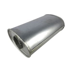 Redback 2-1/4" Chambered Muffler Centre/centre - 8" X 4" Oval, 14" Long, Aluminised Steel