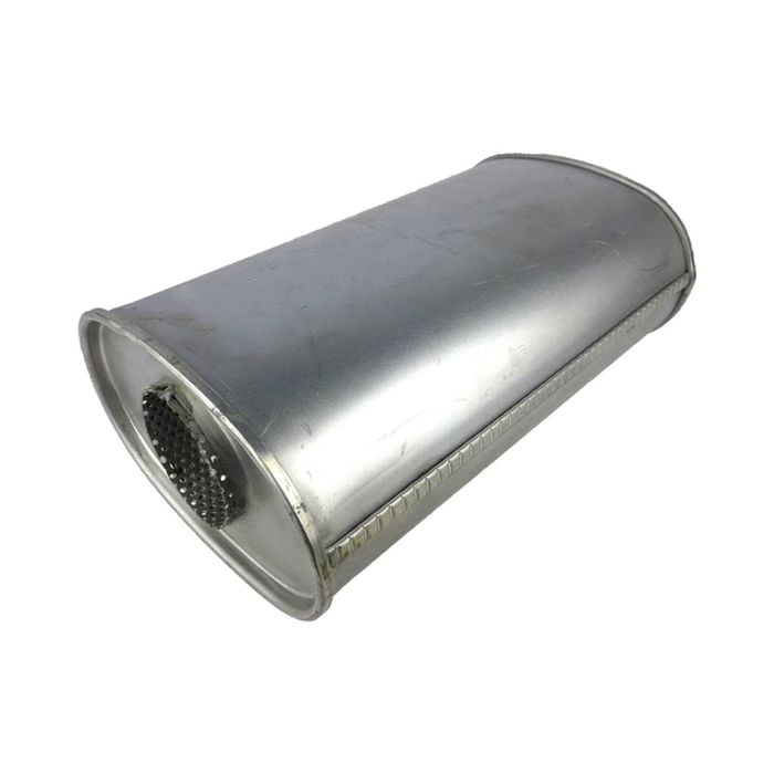 Redback 2-1/4" Chambered Muffler Centre/centre - 8" X 4" Oval, 14" Long, Aluminised Steel
