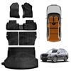 Floor Mats Boot Liner Set For Subaru Forester 5th Gen 2018-2025 With Subwoofer All Weather Heavy Duty Cargo Kick Back Seat