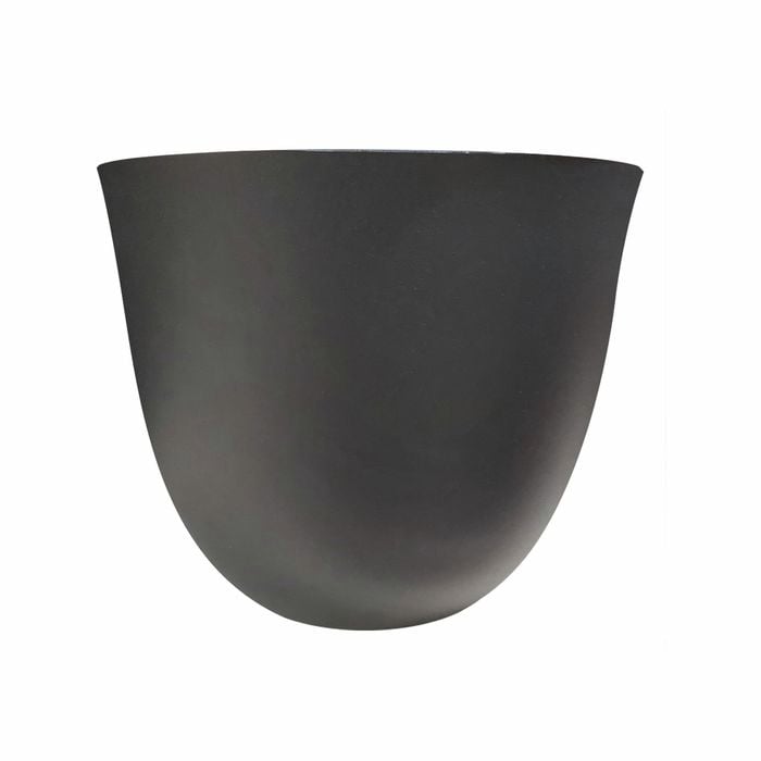 Lotus 14 x 12.1cm Black Plastic Pot - Black 140mm