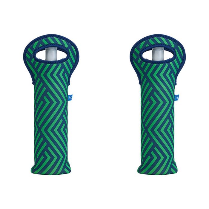 2PK Annabel Trends Neoprene Single Bottle Bag 14x38cm - Zig Zag