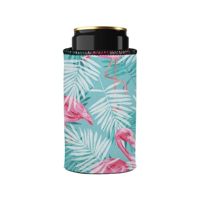 Stubbyz Pink Flamingos Stubby Cooler Slim