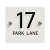 Numero Acrylic Vinyl Custom House Sign - Large