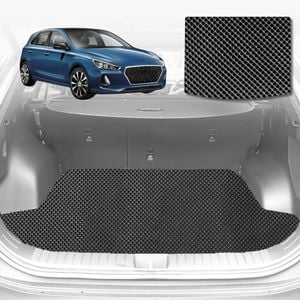 6D Diamond Car Boot Mat for Hyundai i30 (Sedan)2017-Current-Cargo Mat-Black-Outback GT