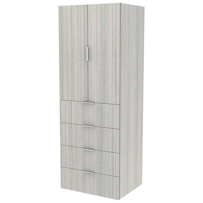 Lugna 2048 x 750 x 580mm Mist Hangrail 4 Drawer Double Door Storage Cabinet