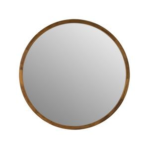 One Six Eight London  Tina 60cm Dark Wood Solid Wood Mirror