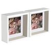 Nicola Spring 2 Piece 6 X 6 3d Shadow Deep Box Photo Frame Set - Craft Display Picture Frame With 4 X 4 Mount