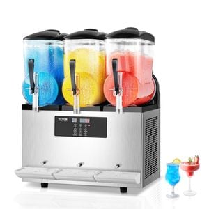VEVOR Commercial Slushy Machine 12Lx3 Triple 144 Cups Stainless Steel for Home Party
