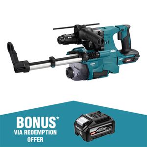 Makita 40V XGT 28mm Rotary Hammer Drill + Quick Chuck with Dust Extraction