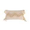 Maine & Crawford Kylen 50x30cm Fringed Cushion - Beige