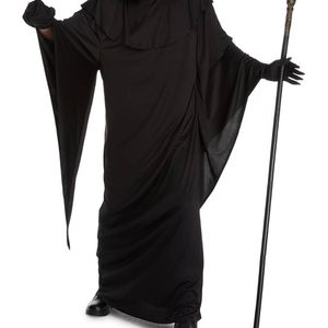 Dark Shadows Hooded Plus Size Grim Reaper Mens Halloween Costume - XLarge