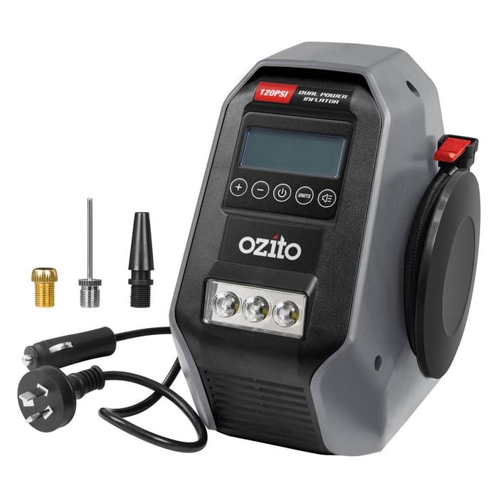 Ozito 12V-DC 240V-AC Dual Power Inflator DPI-6000