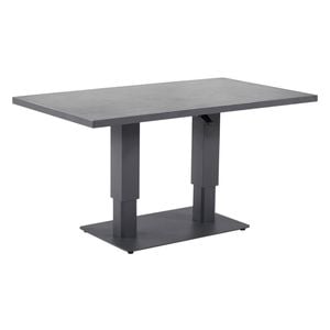 FurnitureOkay Mosman Sintered Stone Outdoor Height Adjustable Table - Charcoal