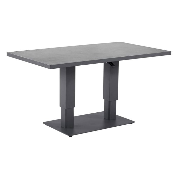FurnitureOkay Mosman Sintered Stone Outdoor Height Adjustable Table - Charcoal