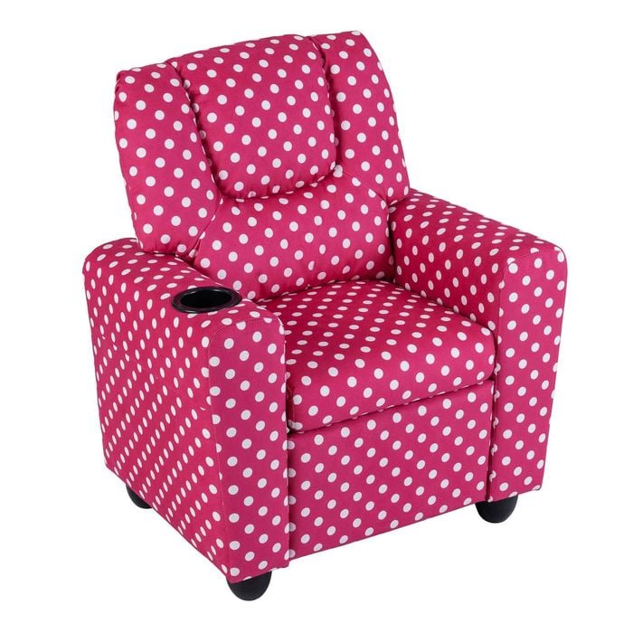 Costway Kid Recliner Chair Sofa Adjustable Lounge Couch Armchair Pink