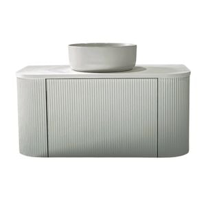 Rick McLean's Bathware 900mm Fluted White Vanity Unit