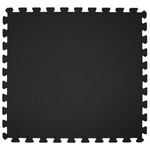 Eva 50 x 50cm Black Solid Interlock Foam Mats - 4 Pack