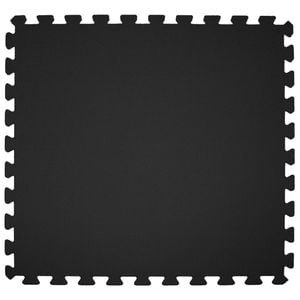 Eva 50 x 50cm Black Solid Interlock Foam Mats - 4 Pack