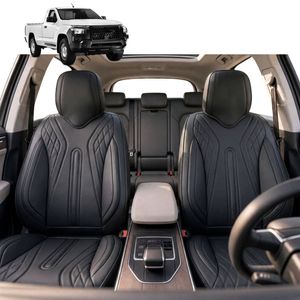 Australian Goose Front Seat Covers for Mitsubishi Triton Single Cab 2015 - 2023 (MQ MR) - PU Leather, Black (2pc)