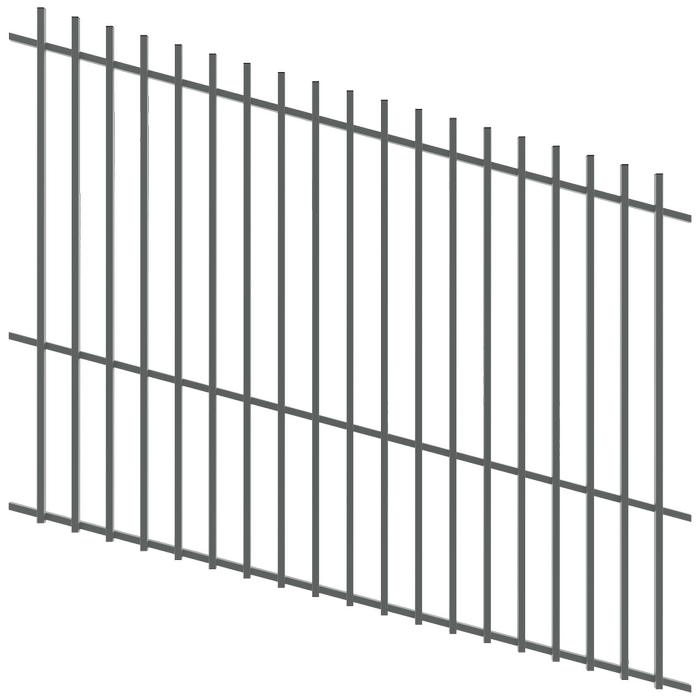 ProtectorAl 1201 - 2400 x 1800mm Monument Raked 16-30º Batten Pool Fence Panel