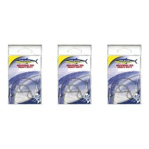 3x Wilson Heavy Duty Mackerel Fishing Rig 3x8/0 Hook-Setup-105lb Wire