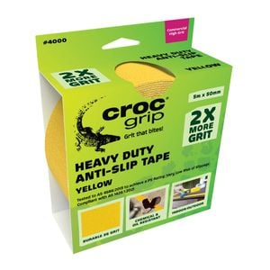 Croc Grip 5m x 50mm Yellow Heavy Duty Anti-Slip Tape