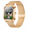 Smart Fitness Watch For Women Bluetooth Call Blood Pressure Monitor Waterproof Sports Smartwatch With Diy Custom Dial Gold Mesh