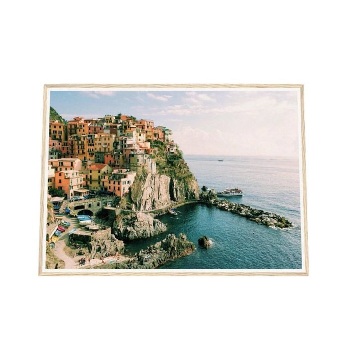 Galrie Stunning Manarola Cinque Terre Italy Fine Art Print, Wood Frame, 70 x 100cm (28 x 40inch)
