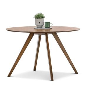 Milari 120cm Round Walnut Dining Table