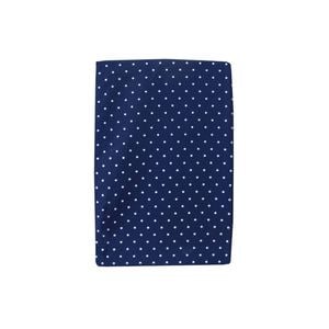 Polka Dot Navy Polyester Cotton Bassinet Fitted Sheet with a Flat Sheet Sewed Attached
