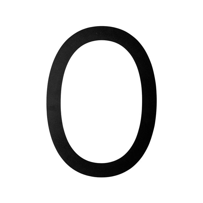 Sandleford 400mm Black Matte Gilroy Numeral 0 - 0