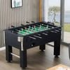 TOPONE 5FT Foosball Soccer Table With Solid Steel Rods Black Frame - Black
