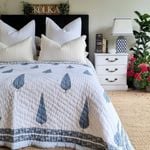 Kolka Pine Tree Reversible Quilt  Grey (King  228 cm x 274 cm)