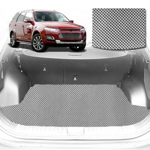 6D Diamond Car Boot Mat for Ford Territory SZ2011-2016-(3rd Row seats up/7 seater)-Cargo Mat-Grey-Outback GT